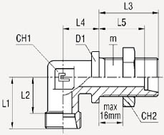 Угловое переборочное соединение 90°