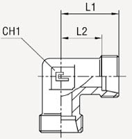 Угловое проходное соединение 90°