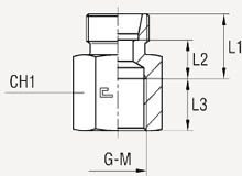 Проходное соединение с внутренней резьбой