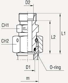Прямое соединение гайка-штуцер