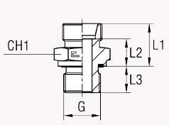 Прямые штуцера BSP, уплотнение тип E