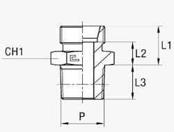 Штуцера прямые NPT, уплотнение тип С