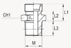 Прямой метрика конус, уплотнение тип С