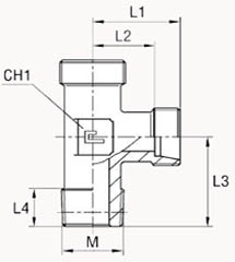 L-образный метрика конус, уплотнение тип С