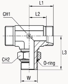 Т-образный UNF, уплотнение тип Н