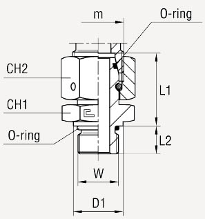 Прямой UNF, уплотнение тип А