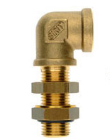 Уплотненное колено с 90°  перегородкой с наружной/внутренней резьбой 763