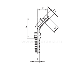 Фитинги для рвд BEL/BES - угол 45° - ISO 8434-1 (DIN 2353)