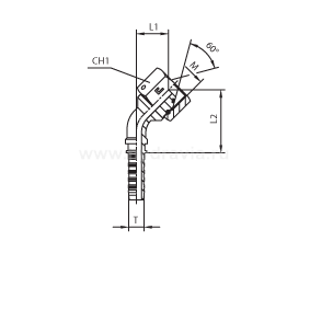 DKM внутренняя резьба угол 45° фиксир. накидная гайка - конус 60° O-RING - 8434-6 (BSI 5200)