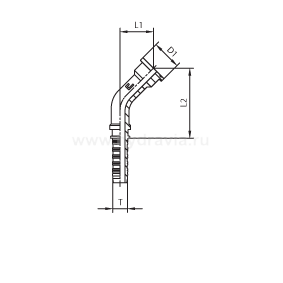 Фланец SAE код 61 угол 45°