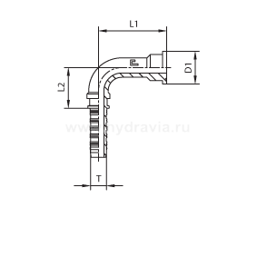 Фланец SAE код 62 угол 90°