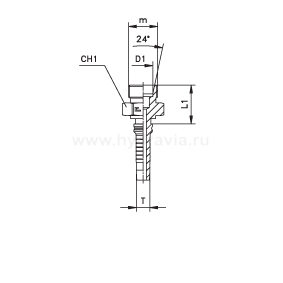 DKO-S Interlock наружная резьба - конус 24° - ISO 8434-1