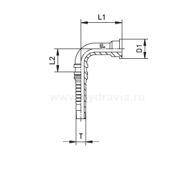 Фланец Interlock SAE код 61 угол 90°