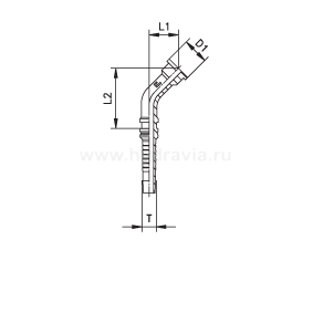 Фланец Interlock SAE код 62 угол 45°