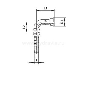 Фланец Interlock SAE код 62 угол 90°