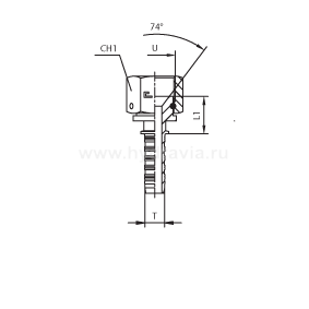 JIC внутренняя резьба фиксированная накидная гайка - JIC 74° - ISO 8434-2 (SAE J514) JIC внутренняя резьба фиксированная накидная гайка - JIC 74° - ISO 8434-2 (SAE J514)