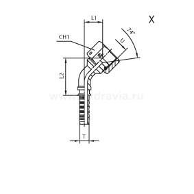 JIC внутренняя резьба угол 45° фиксир. накидная гайка - конус 74° ISO 8434-2 (SAE J514) JIC внутренняя резьба угол 45° фиксир. накидная гайка - конус 74° ISO 8434-2 (SAE J514)