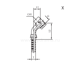 ORFS внутренняя резьба угол 45° предварительно обжатая гайка/накидная гайка - ISO 8434-3 (SAE J1453)