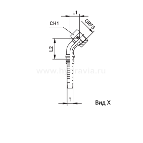 ORFS Interlock внутренняя резьба угол 45° предварительно обжатая гайка/накидная гайка - ISO 8434-3 (SAE J1453) ORFS Interlock внутренняя резьба угол 45° предварительно обжатая гайка/накидная гайка - ISO 8434-3 (SAE J1453)